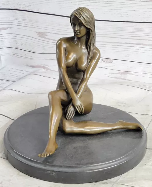 Cast Bronze Sculpture Nude Female Collector Edition Lost Wax Masterpiece Gift