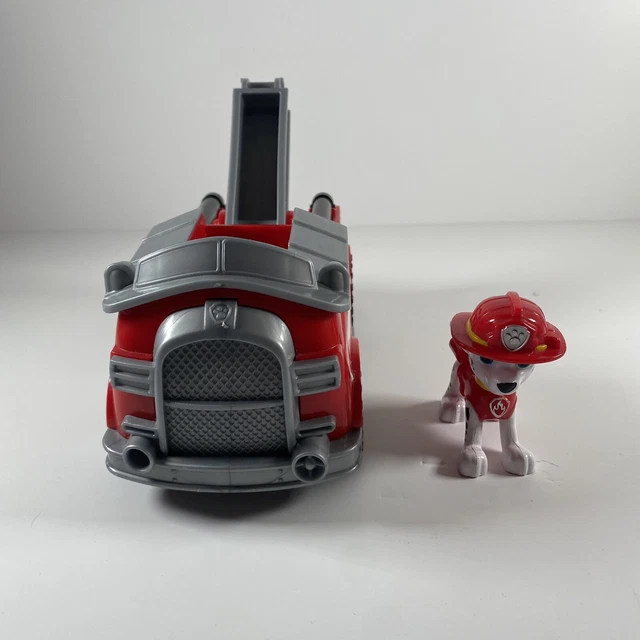 PAW PATROL MARSHALL Fire Engine Truck Vehicle & Marshall Pup Figure £6. ...