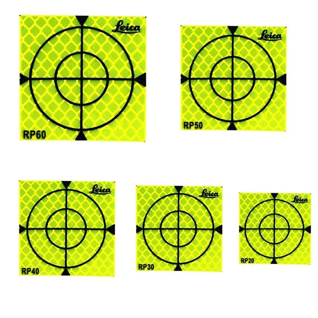 Riflettore bersaglio 100 pz 20/30/40/50/60 mm set posizionamento rapido misura