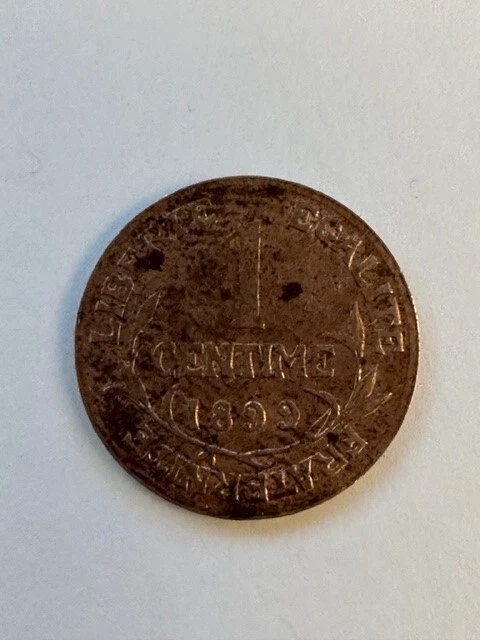 Pièce de 1 centime en bronze de l'Indochine française, 1888 | Paris Musées