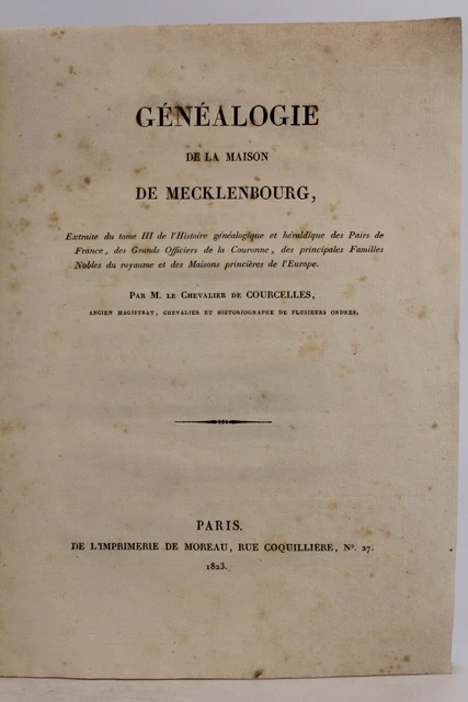Genealogy cursels of the House of Mecklenburg