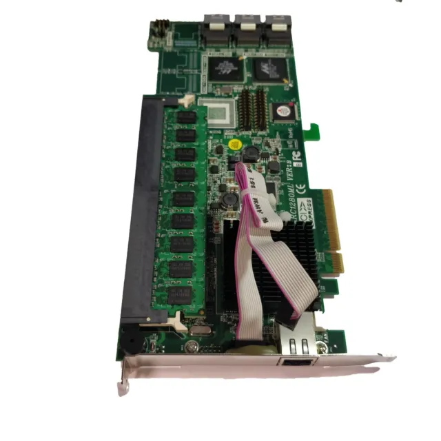 Areca ARC-1280ML VER: B PCIE x 8 12-Port 1GB DDR2 RAID Controller