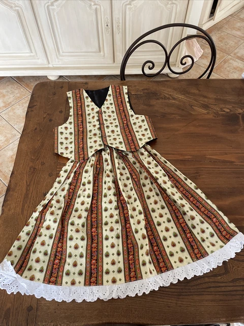 ANCIEN ENSEMBLE de Provencale enfant fille Costume folklore 10