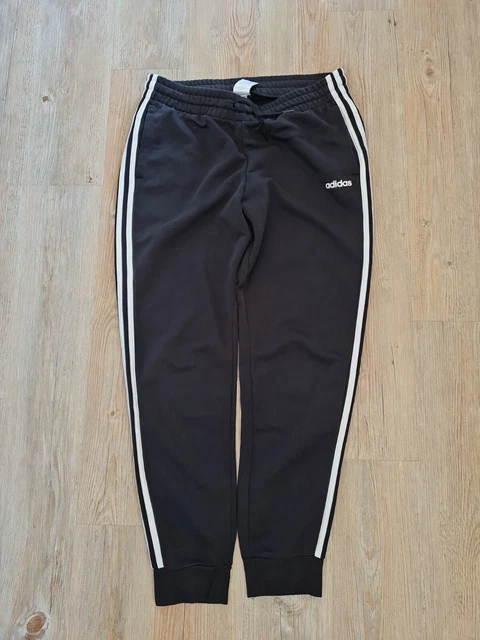 Pantaloni da jogging originali Adidas bianchi neri 16-18 in perfette condizioni polsini