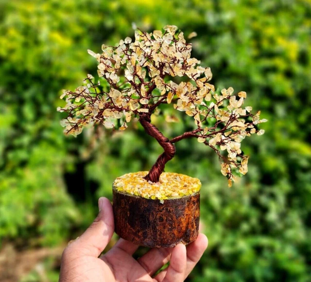 Bonsaï Arbre De Vie En Cornaline Orange – Pierre Fine Semi-précieuse – NEUF
