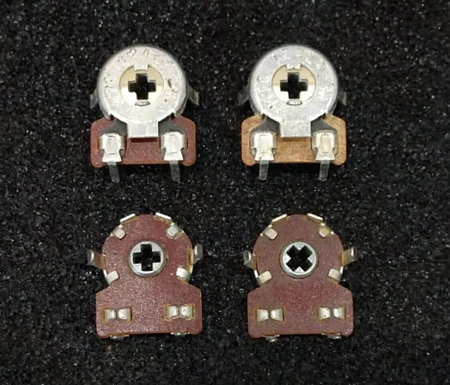 Lot Of 4 Mallory Mtc124L4 Vintage Carbon Trimmer Potentiometer 120Kohm