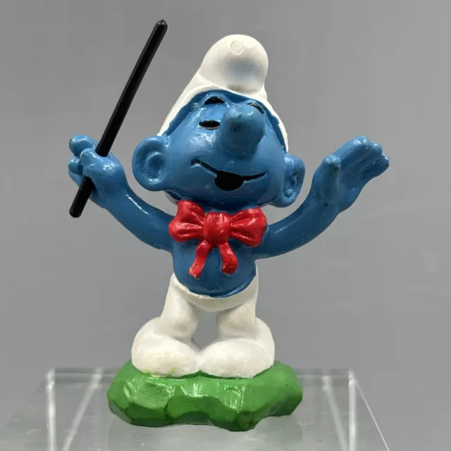 Choir Leader Smurf Conductor Musician Peyo 1980 Schleich No. 4 Collectible