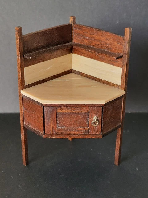 Dolls House - Artisan Handmade Ooak Wash Stand By M Darren Rare 1/12Th Scale
