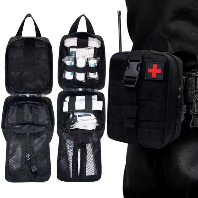 Tactical Portable First Aid Kit Bag Combat Molle Pouch Rip-Away EMT Medical Pack