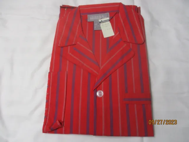 1970-80s Men's Pajama Set Loft & Brownstone Red Stripe NIP