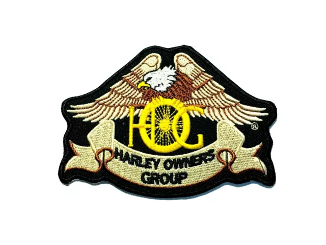 1x Harley Owners Group Patches HOG Biker Embroidered Cloth Badge Iron Sew On