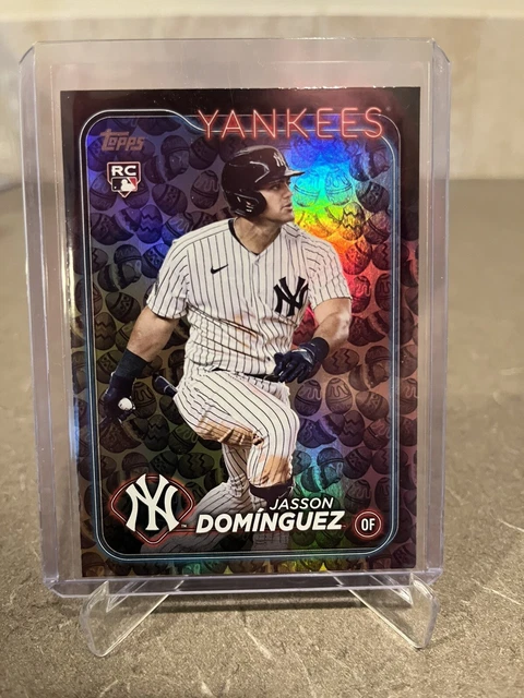 2024 TOPPS SERIES 1 Jasson Dominguez Rookie Card Easter Egg Foil #60 SP Yankees EUR 38,34 - Foto 11