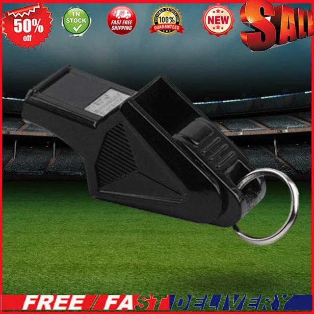 Referee Whistles Plastic Whistle for Referee Competition Training (Black)