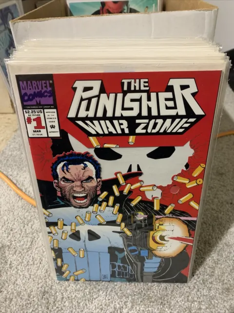 BEST on EBAY Punisher War Zone Complete Run #1-22 W/ Newsstand Variants 25 Issue