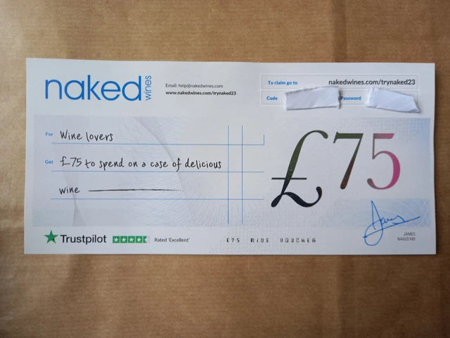 Naked Wines £75 OFF voucher When You Spend £114.99 Valid 22.10.24 Will Send Code