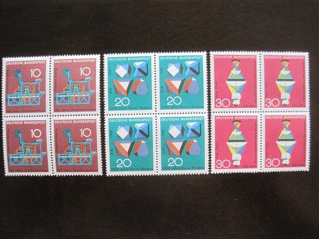 Bund  MiNr. 546-548  Viererblock postfrisch**   (GB 1748)