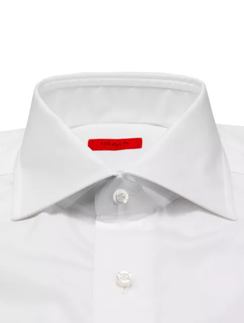 Isaia  White Cotton Shirt IS3 Man 2