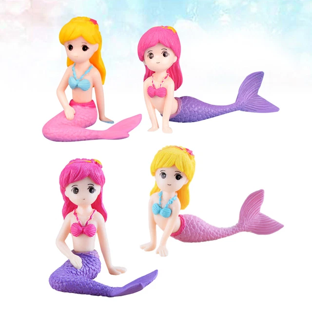 4 piezas figura de niña colorida pastel de dibujos animados postre topper set de juego para Home Shop Ra