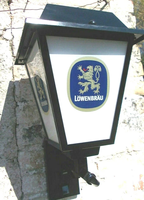 BIRRA Lowenbrau Lanterna metallo  DA ESTERNO