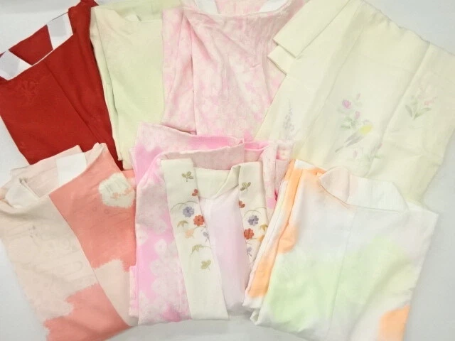 41063# Japanese Kimono / Antique Juban / Set Of 7