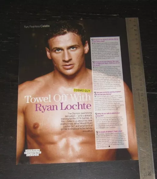 RYAN LOCHTE ORIGINAL ONE magazine clipping page PHOTO article $25.00 ...