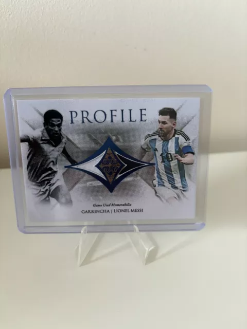 2022-23 Futera Lionel Messi & Garrincha Match Worn Patch/Relic 10/10 Shirt No.