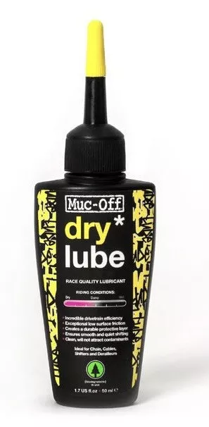 Muc-Off Dry Chain Lube, 120 Ml - Bike Oil, Wax for Weather Conditions, Lubricant