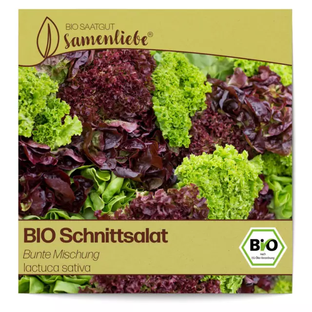 BIO Salat Samen Sorte Bunte Mischung Gemüsesamen BIO Gemüse Saatgut samenfeste S