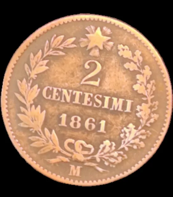 2 Centesimi 1861 M - Viktor Emanuel II Italien Milan In Schön Erhaltung #18