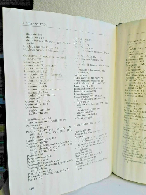 IL DISTURBO OSSESSIVO-COMPULSIVO: LA CURA P. Pancheri.....Scientific Press  1998 3