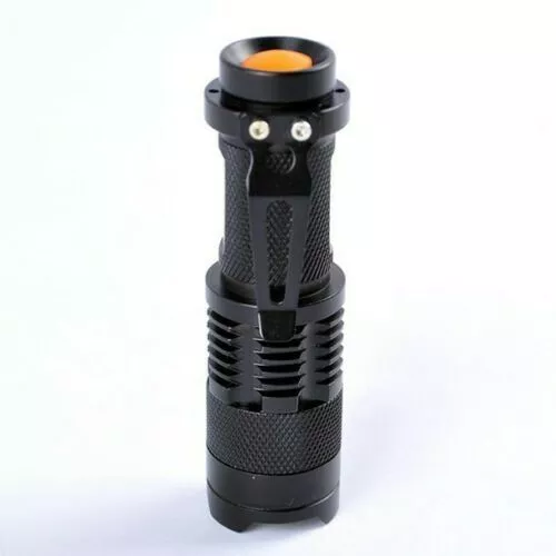 Portable Mini UV Ultra LED Zoom Flashlight Violet Purple Blacklight Torch Lamp