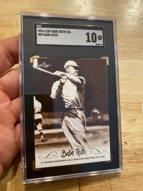 Babe Ruth SGC 10 Leaf High End Great Bambino Collector Card Sultan of Swat 2016