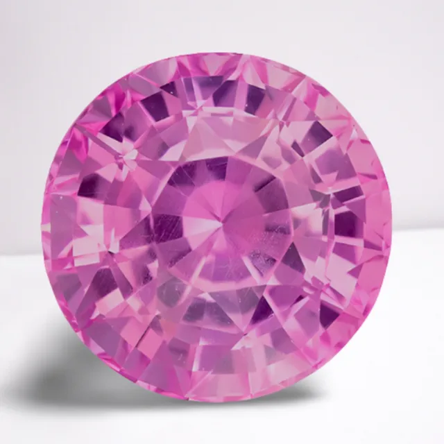 Calibrated Pink Sapphire Round Cut 15 mm - 10 Ct Lustrous Loose Gemstone