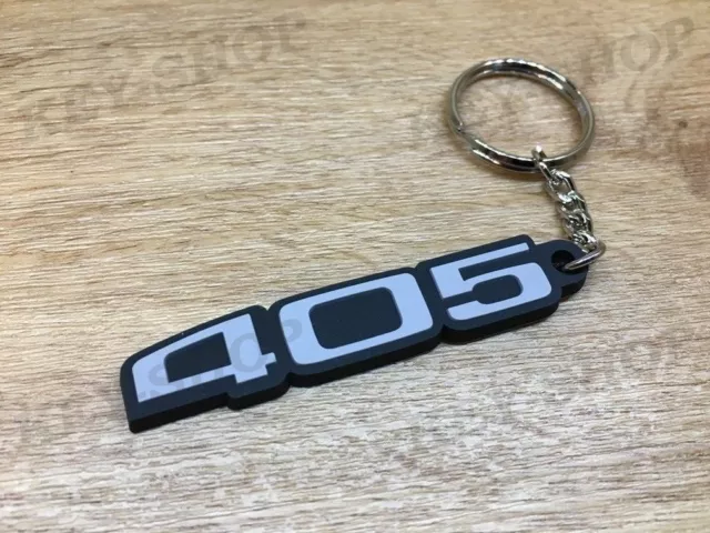 Porte clés / Keychain / Keyring PVC PEUGEOT 405 LOGO monogramme