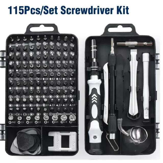 Tools 115 in 1 Magnetic Precision Screwdriver Bit Set PC Phone Repair Tool Kit