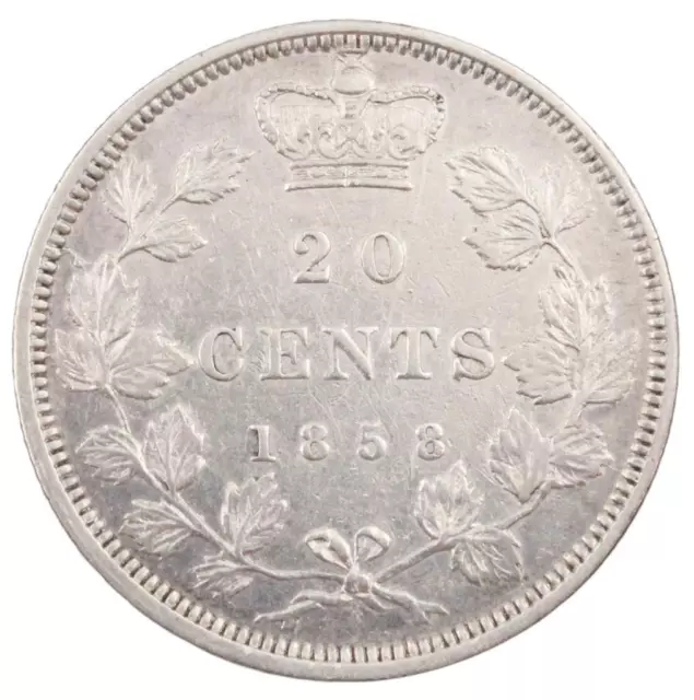 1858 Canada 20 cents a/EF