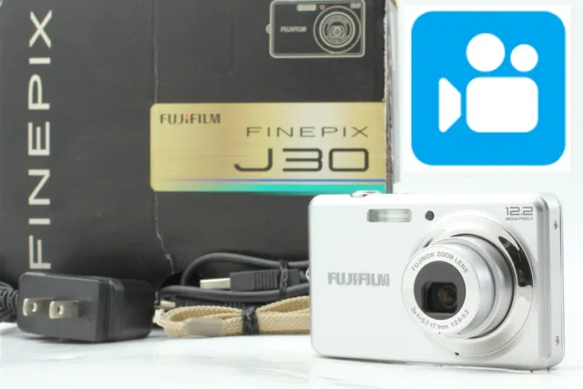 🎦VIDEO👀[Near MINT] Fujifilm FinePix J30 12.2MP Compact Digital Silver JAPAN