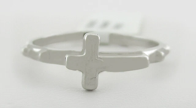 ROSARY RING 10k WHITE GOLD - New With Tag