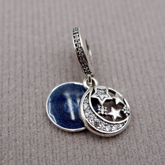 100% Authentic Moon & Blue Sky Dangle Charm