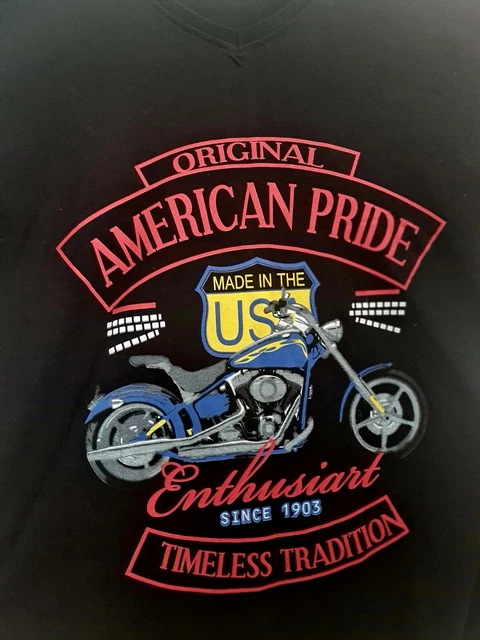 Chemise Harley Davidson Femme - Noir Avec Imprimé - Taille L (USA) / 42 - Occasion Très Bon état