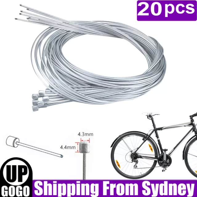 20Pcs 1.2/2M Road Bike MTB Gear Bicycle Gear Line Shifter Cable Core Inner Wire