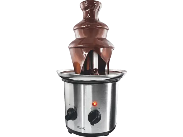 Fuente de chocolate - Koenic KCF 2221, Acero inoxidable, 1.5kg, Control botones