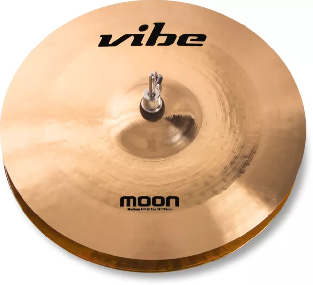 14" Vibe Moon Brilliant Medium Hihat Becken Cymbal B20 mit Zertifikat