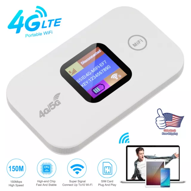 Wireless SIM 4G LTE Mobile Broadband WiFi Router Portable Modem Hotspot -US SHIP