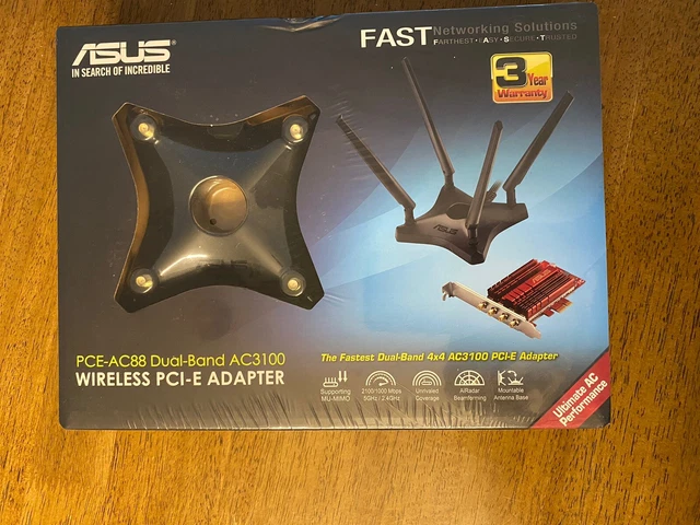 ASUS PCE-AC88 AC3100 Dual Band PCIe Wi-Fi Adapter - Never Opened