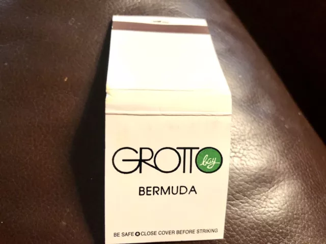 Grotto Bay Beach Resort, Bermuda, Full Unstruck Matchbook 3