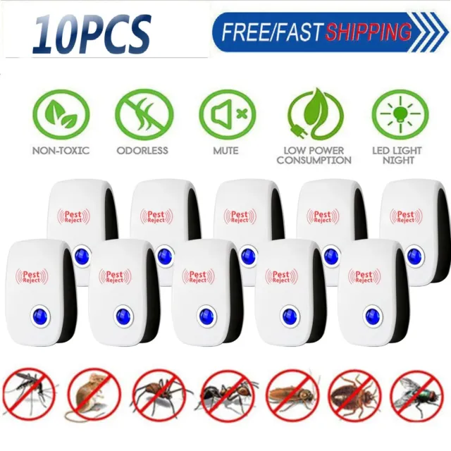 10pcs Ultrasonic Pest Reject Home Control Electronic Repellent Mice Rat Repeller