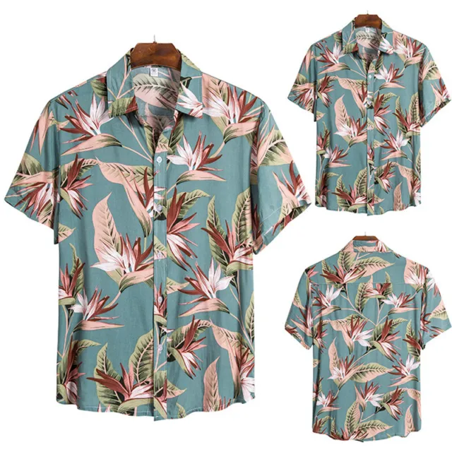 Camicia Hawaiana A Maniche Corte Da Uomo Camicia Da Spiaggia Ampia Camicetta -