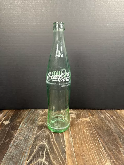 Vintage Coca Cola Coke Green Glass Bottle Tall 1 Pint 16 oz  From Gallup NH