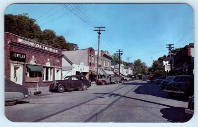 NORTHPORT, Long Island New York NY ~ MAIN STREET Scene c1950s  Postcard